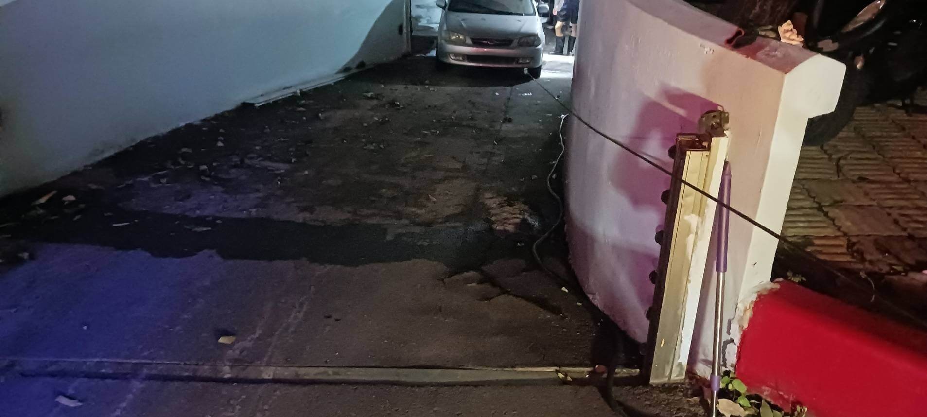 花蓮豪雨地下室淹水車輛受困現場