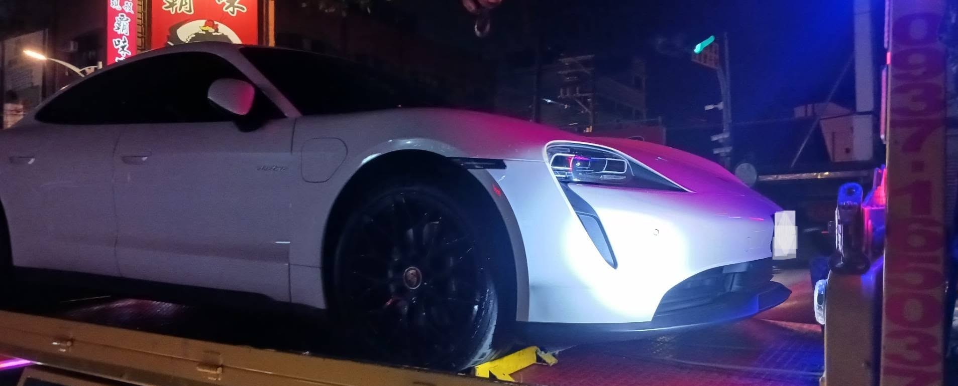 花蓮低底盤拖吊 - 保時捷電動車案例 花蓮保時捷電動車救援案例